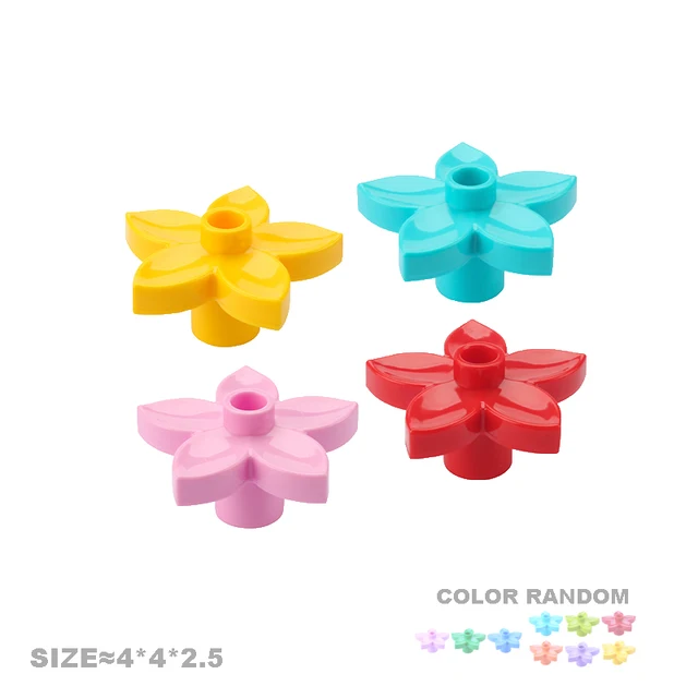 Plant Series Big Building Blocks Flower Grass Tree Fruit Adornment Accessories Compatible Scenes Assemble Toys For Kids Bricks 3