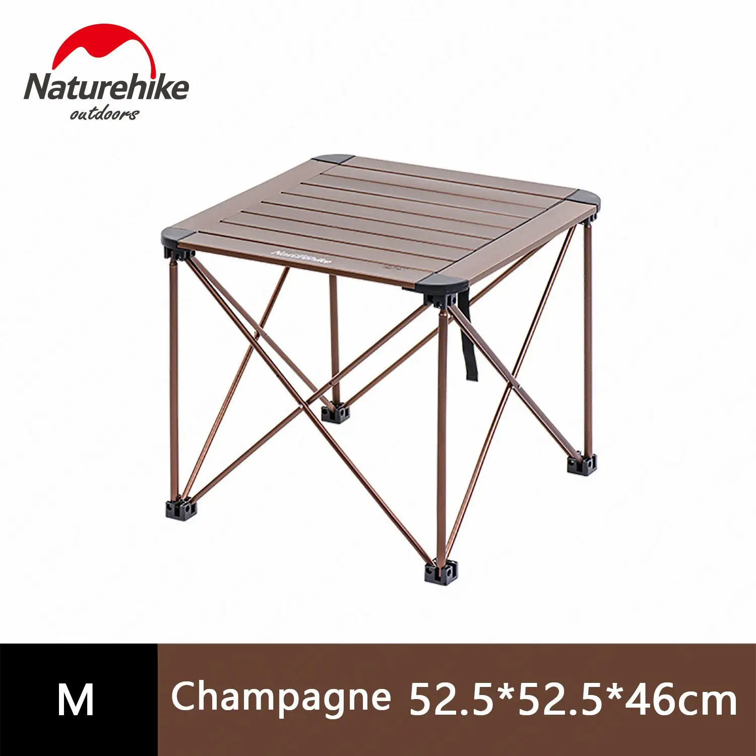 Naturehike алюминиевый сплав складной стол для кемпинга стол для ноутбука наружные столы для барбекю портативная легкая мебель для пикника - Цвет: Champagne-M