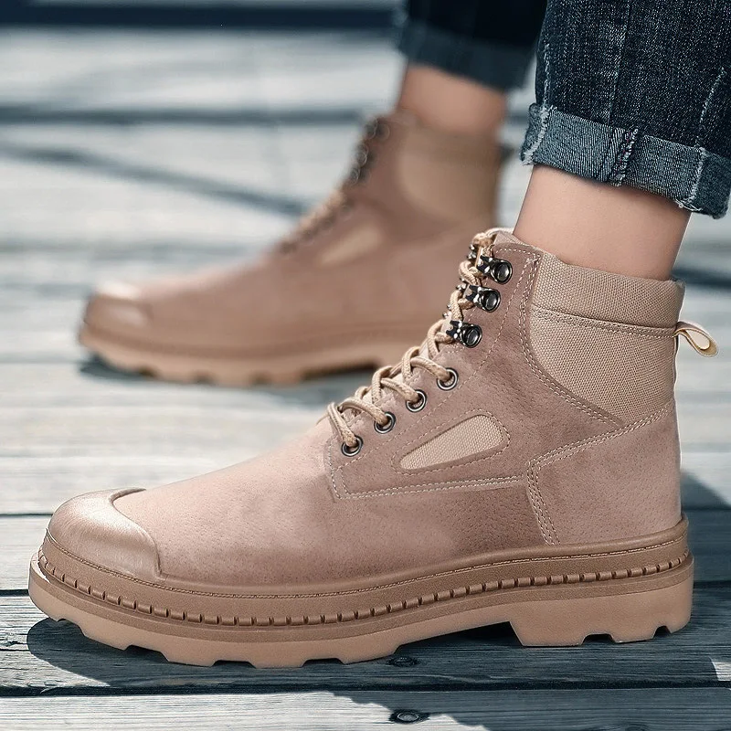 

2019 New Style Martin Boots Men's Hight-top Autumn Outdoor Worker Boot British Style Retro Mid-top Trendy Shoes Short Boots