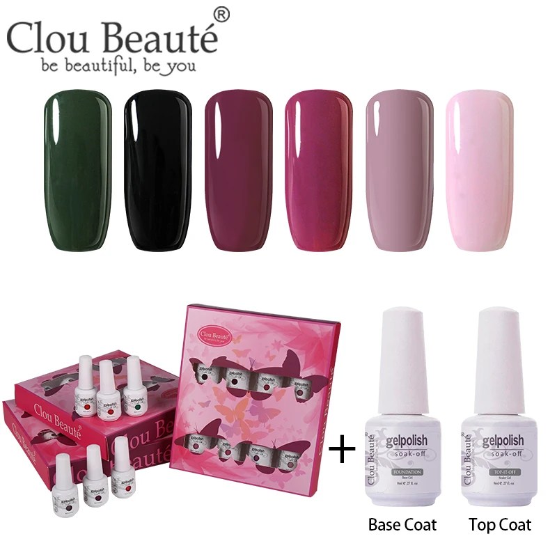 ZH44 Clou Beaute 8 шт./компл. Гель-лак для ногтей гибрид Лаки грунтовка лаки для ногтей Маникюр 8 мл Гель-лак для ногтей УФ лак - Цвет: ZH44