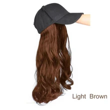 Бейсбольная Шляпа с длинными вьющимися волнистыми волосами парики синтетические волосы шляпа для женщин девочек JS11