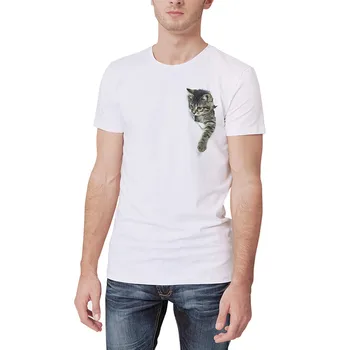 

Men's Cute Print T-shirt New Small Animal Short Sleeve O-neck Pullover Spring Summer Fashion Casual Comfortable Top Футболки YL5