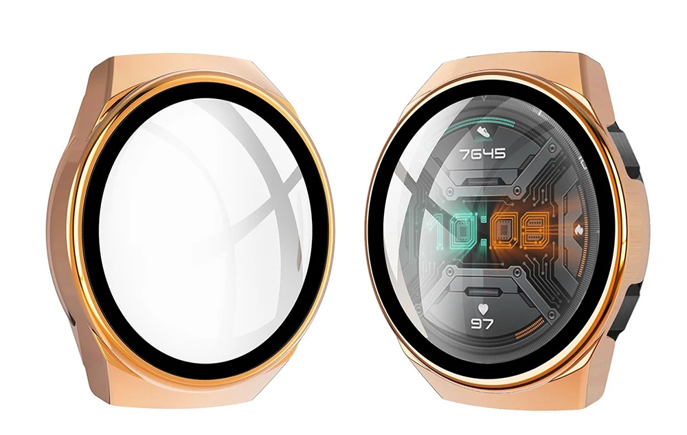 Case for Huawei Watch GT 2E GT2E GT2 GT 2 42mm 46mm Full Coverage Bumper Case Cover with Tempered Glass Screen Protector Case for Huawei Watch GT 2E GT2E GT2 GT 2 42mm 46mm Full Coverage Bumper Case Cover with Tempered Glass Screen Protector