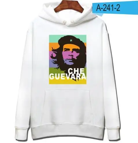Горячая Распродажа Che Guevara зимние толстовки мужские/wo Мужская повседневная Уличная Черная Толстовка с длинным рукавом Герой Аргентины Повседневная забавная одежда - Цвет: White