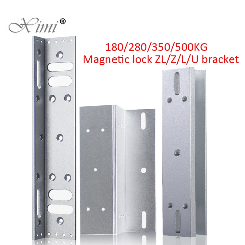 

180/280350/500KG Z Bracket For Access Control System Narrow Door EM Lock Install ZL/Z/L/U Bracket For 600LBS Magnetic Lock