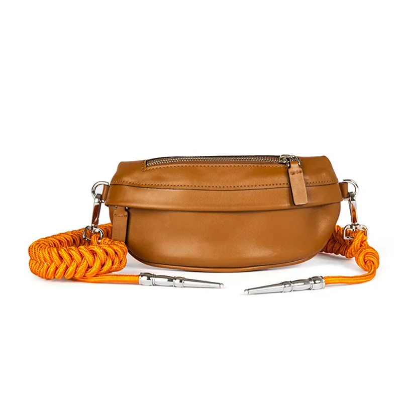 Dark Brown Purse Поясная сумка, женская сумка, роскошный дизайн, знаменитые поясные сумки, нагрудная сумка для живота, набедренная сумка, кожа, узел, плетеный ремень, кошельки с бананами - Цвет: Dark Brown Purse