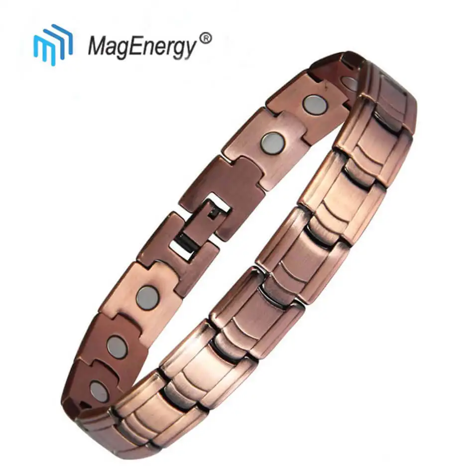 MagEnergy чистые медные браслеты магнитные браслеты облегчение боли для артрита регулируемый браслет с бесплатным инструментом целебные браслеты