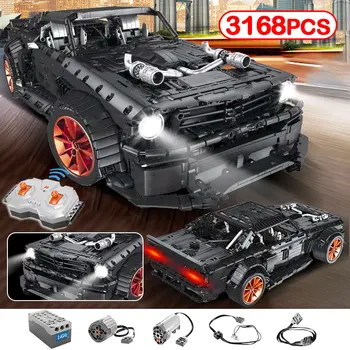 

3168pcs RC/non-RC Endurance sports car building block Technic Racing Car led light MOC model bricks toys for boys