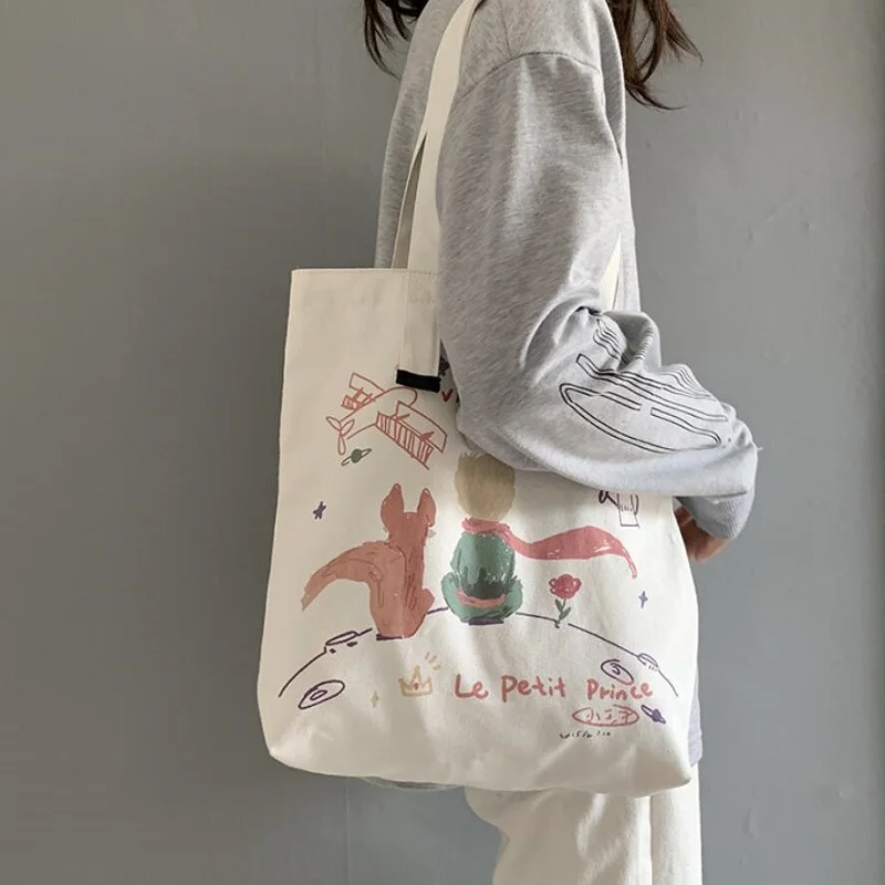 Canvas Handbag Tote Eco Folding Large Reusable Cartoon New-Fashion