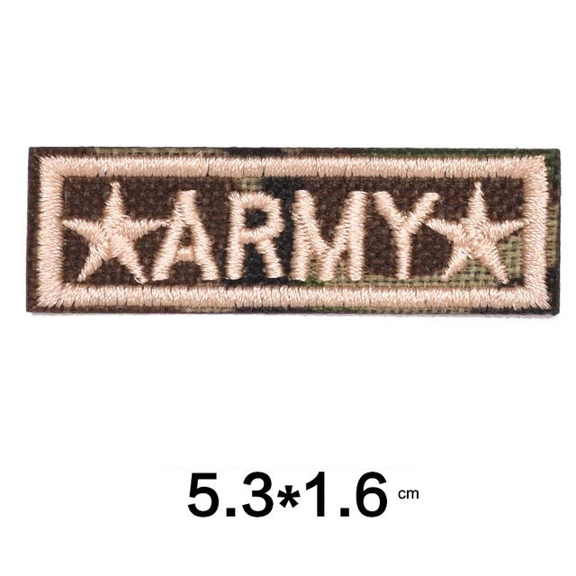 Черный Военная вышивка патчи DIY одежда аппликация армейская вышивка badges3 - Цвет: Черный
