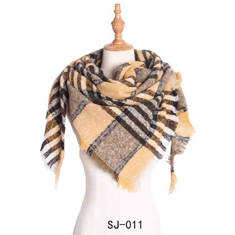 Брендовые новые круглые шерстяные шарфы для женщин, 39 цветов, треугольная шаль и накидки, женские осенне-зимние шарфы-нагрудники - Цвет: 27