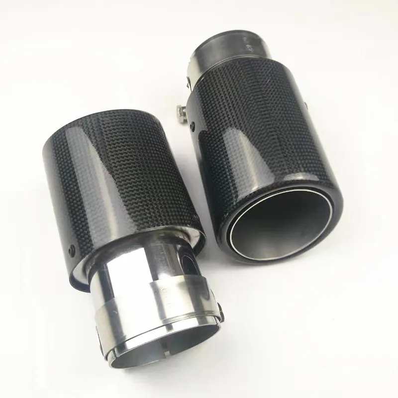 1 пара на входе 63 мм выход 89 мм нержавеющая сталь углеродное волокно выхлопной наконечник для универсальных выхлопных наконечников