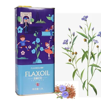 

Organic Linseed oil cold pressed First-grade pregnant woman baby Flaxseed oil natural health 1.6L