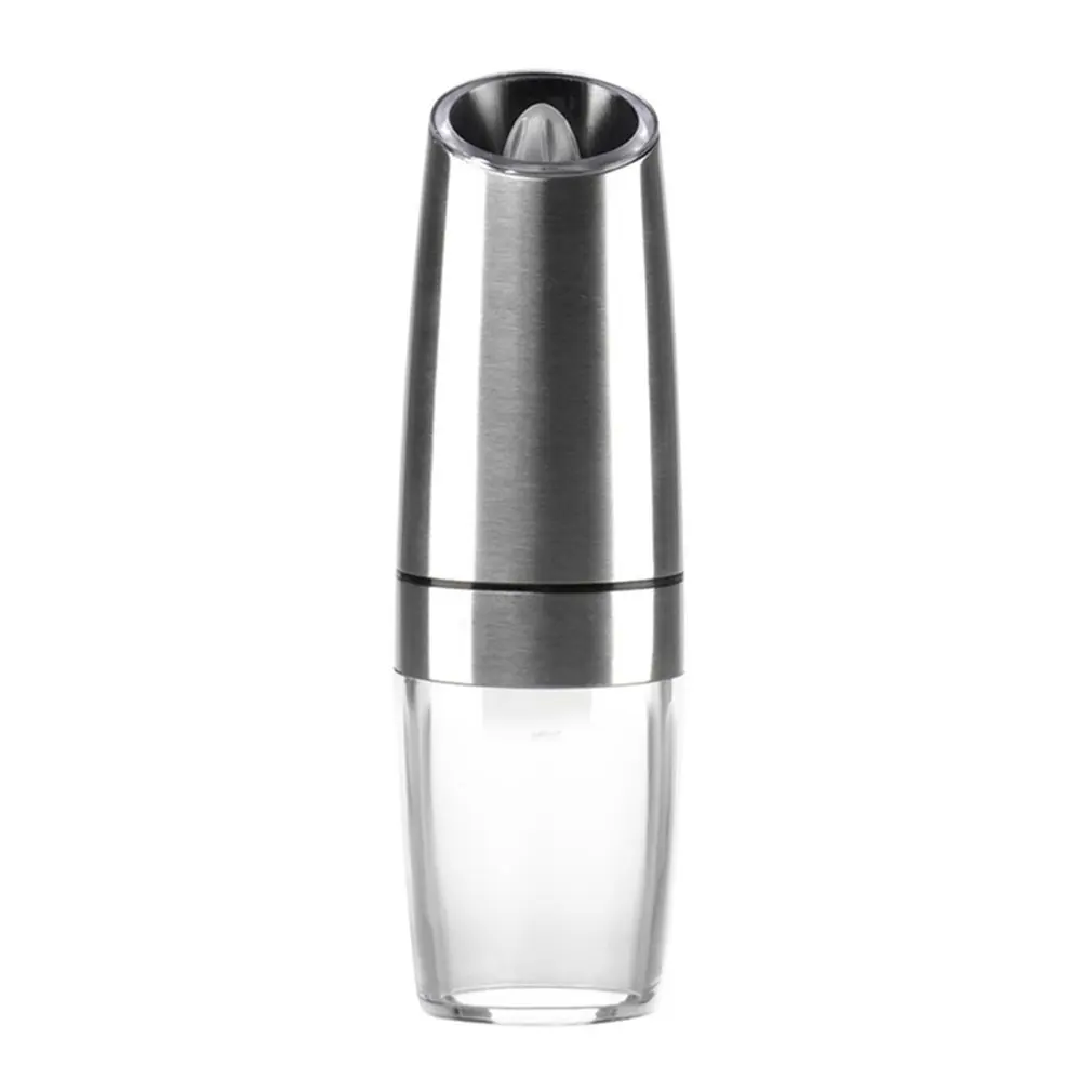 Household Stainless Steel Induction Pepper Mill Gravity Induction Grinder Stainless Steel Electric Grinder - Цвет: Прозрачный