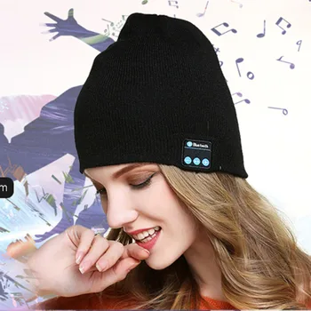 

Wireless Headset Smart Cap Bluetooth Soft Warm Beanie Hat with built-in Headphone Speaker Mic for iPhone Smartphones