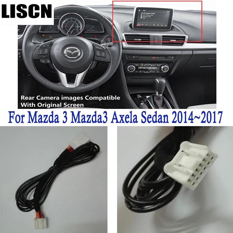 Переходник RCA для Mazda 3 Mazda3 Axela Sedan 2014 ~ 2017 12 контактов проводной кабель камера