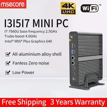

MSECORE i5 7260U gaming Mini PC Windows 10 Desktop Computer game pc industrial pc barebone linux intel HTPC DP HDMI 4K WIFI