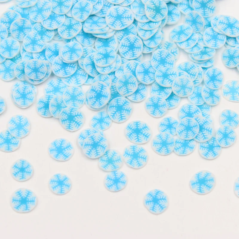 5mm 50 г/лот Горячая глина круглая Снежинка ломтик Fimo полимер спринклеры для рукоделия украшения ногтей аксессуары DIY поставки слаймов 5 мм - Цвет: 5mm