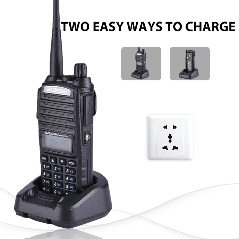 2pcs Baofeng UV 82 8W Walkie Talkie Dual Band Dual PTT VHF UHF Two Way Radio 4