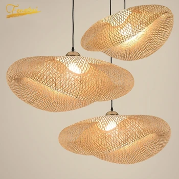

Chinese Retro LED Bamboo Pendant Lights Modern Kitchen Indoor Lighting Pendant Lamp Suspension Dining Room Kitchen Hanging Lamp