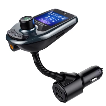 

LCD Display Dual USB Ports Bluetooth FM Transmitter Universal Hands Free Calls Support TF Card MP3 Player Multifunction ABS