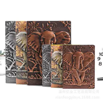 

Kuulee Vintage Style Embossment Thick Paper Notebook Notepad School Office Stationery Supplies