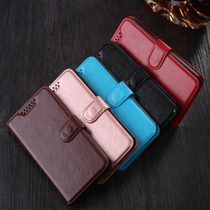 Флип-чехол для Lenovo K5 2018 K350t 5 7 дюйма кожаный чехол-кошелек в стиле ретро защитный