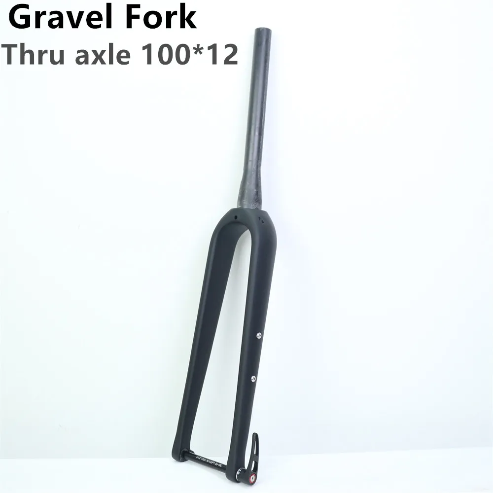 No.9 CX DISC 12 Tapered Flat Mount Carbon 700C Fork-Gravel-Thru-Axle 1.5" 