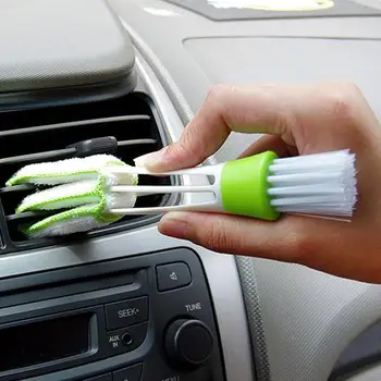 

Plastic Cloth Car Air-Condition Vent Outlet Cleaner Double Ended Auto Keyboard Dust Computer Clean Tool Blinds Dirt Duster Brush