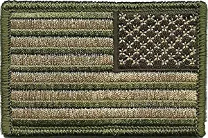Green Обратный американский флаг США Патч тонкая синяя линия красная линия Флаг Армии США полная вышивка тактические военные петлевые патчи - Цвет: Green
