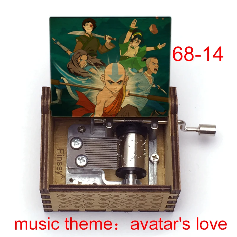 Anime Avatar The Last Airbender Music Theme Avatar's Love Hand Wooden Music Box Decorative Home Office Musical Boxes Fans Gift
