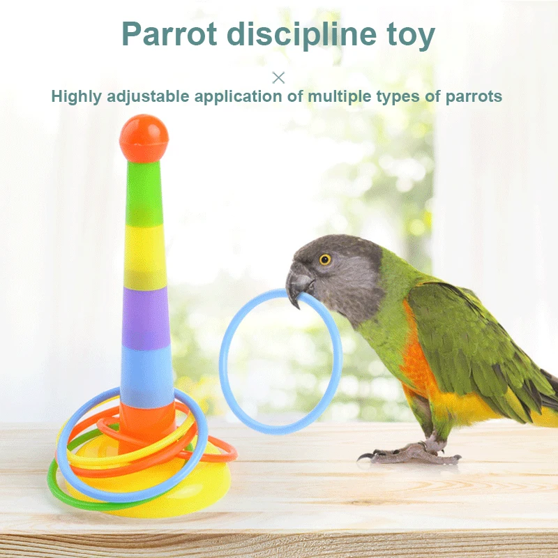 Juguete de pájaro para desarrollar la inteligencia, juego de colores, campana, pelota de entrenamiento, actividades de desarrollo interactivo, suministros de juguete