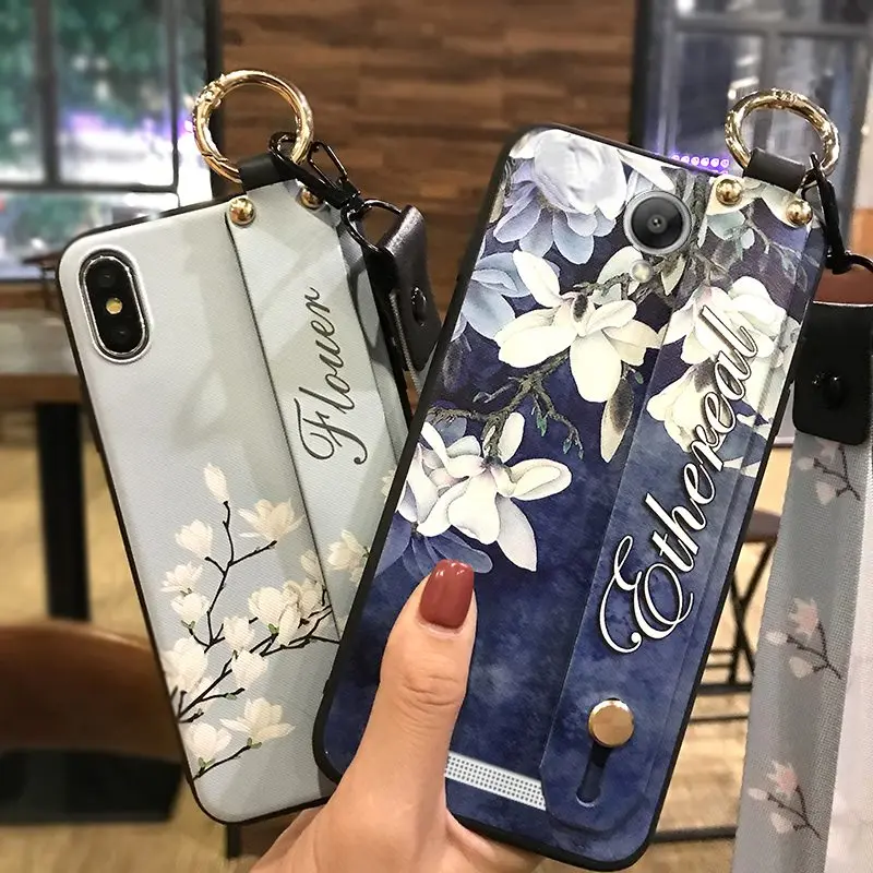 Anti-knock Phone Case For Xiaomi Redmi Note2 Soft Lanyard Waterproof Fashion Design Silicone Cute Wristband Shockproof TPU | Мобильные