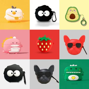 

3D Earphone Case For Huawei Freebuds Pro 4 Case Silicone Cute Dinosaur Duck Cat Dog Cartoon Headphone/Earpods Freebuds pro Cover