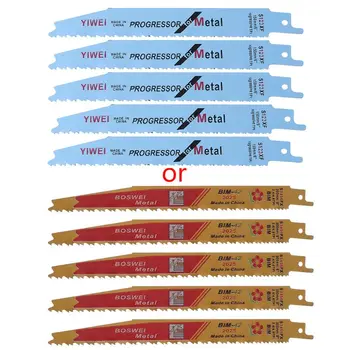 

5Pcs 152mm 6" Reciprocating Saw Blades S123XF For Metal Cutting