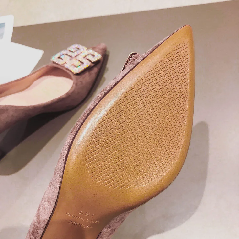Модная женская дизайнерская женская офисная обувь Стразы блестящие повседневные туфли-лодочки с острым носком пикантная женская обувь на высоком каблуке