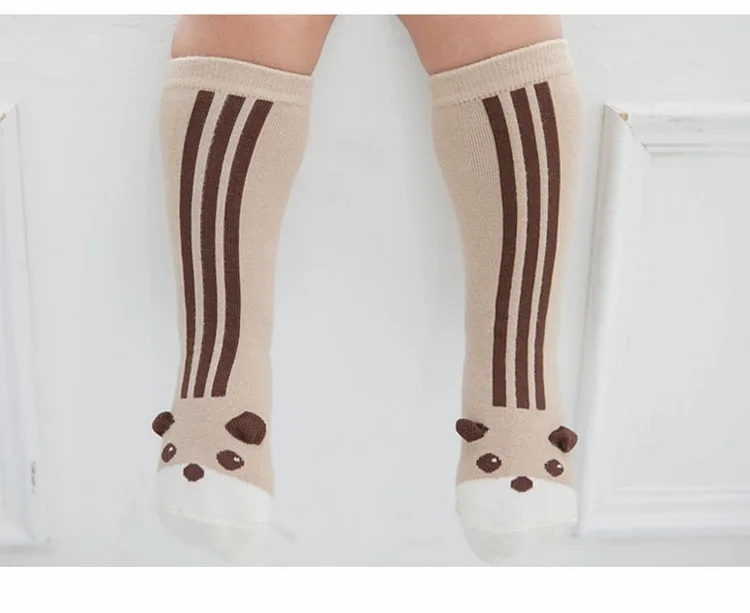Толстые детские Носки с рисунком кота спортивные зимние мягкие теплые носки до колена для мальчиков и девочек, теплые хлопковые носки-тапочки для малышей