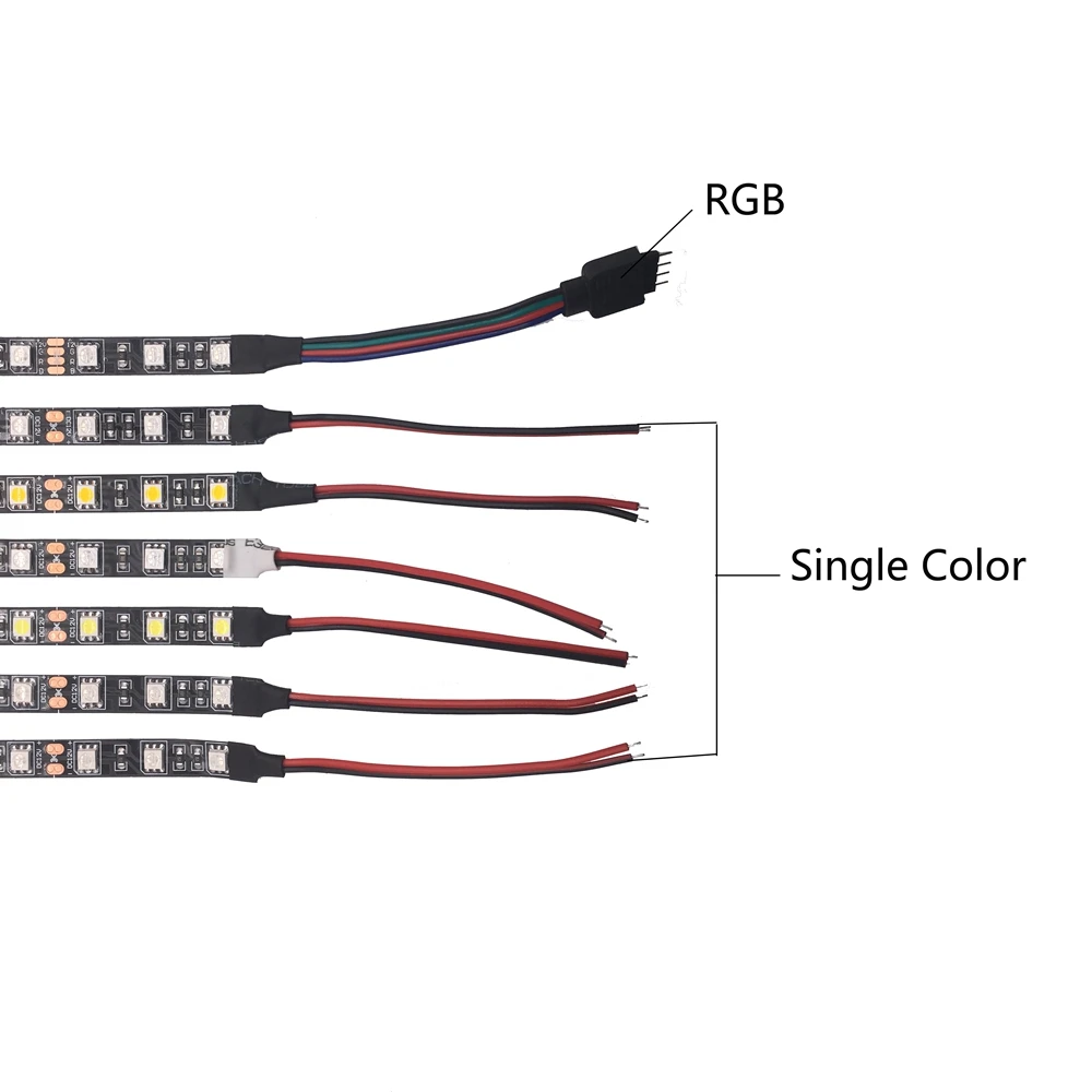 Светодиодная лента 5050 RGB 12 В постоянного тока гибкое освещение для украшения дома