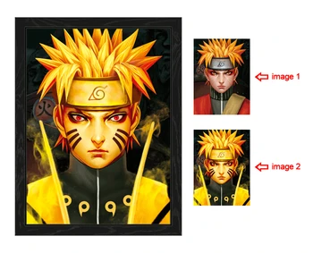 

Naruto 3D Poster Wall Decor Wall Art Anime Poster 3D Flip Gradient Poster Living Room Decor Christmas Gifts 3D Lenticular Poster