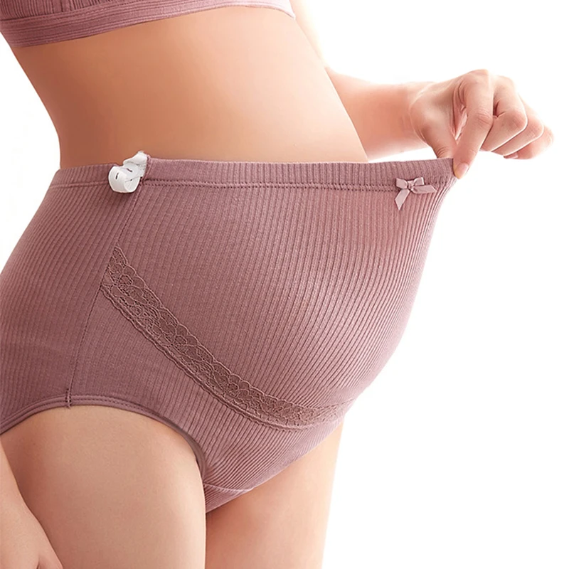 

3 Pieces Pregnant Women Cotton High Waist Panties Maternity Large Size Adjustable Panties Prenatal Breathable Underwear