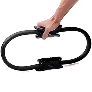 

Pilates Ring Resistance Ring Portable Black Yoga Rings Magic Ring Exercise Circle Lazy Fitness Exercise Equipment