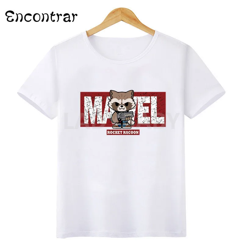 Забавная футболка Marvel для мальчиков и девочек Мстители Железный человек Капитан