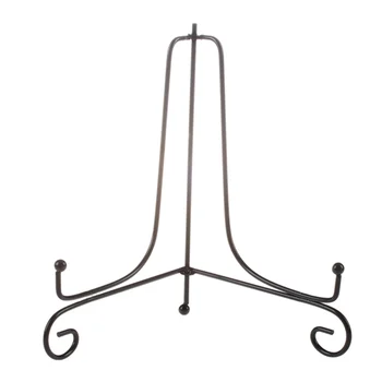 철 이젤 클래식 디스플레이 스탠드 그릇 접시 사진 프레임 책 Artwor 블랙 4 인치 10.5cm, 1 개