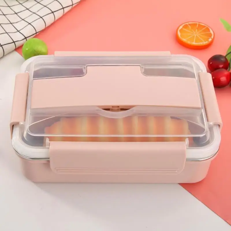 Разделенная сетка Ланч-бокс из нержавеющей стали Bento box утолщение изоляции контейнер для хранения еды микроволновая печь для детей пикника школы офиса