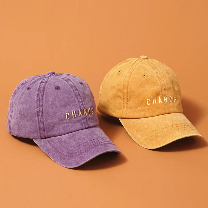 

Autumn And Winter Hat Men And Women Retro Cowboy Washing Baseball Cap Korean-style Couples Versatile Lettered Embroidered Soft T