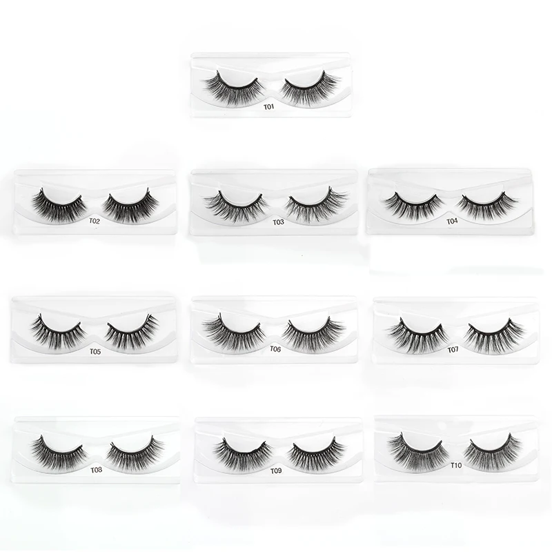 Fake Eyelashes 1 Pair Magnetic eyelashes handmade magnetic false eyelashes magnet mink hair false natural magnetic makeup tools