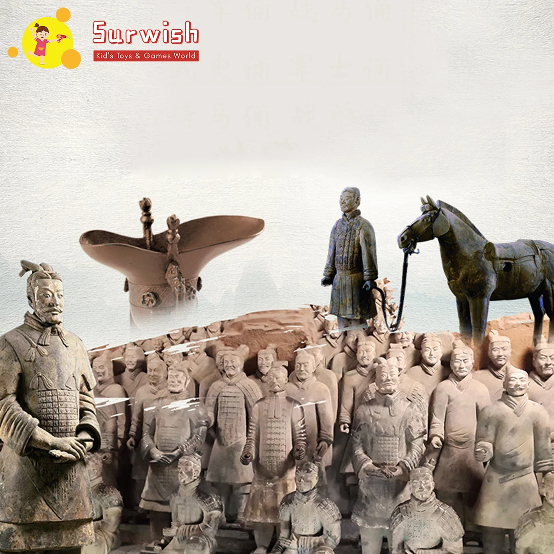 

Children Puzzle Assembly DIY Archaeological Excavation Toy Chinese Terracotta Army Series Model - Small Tabard Warrior