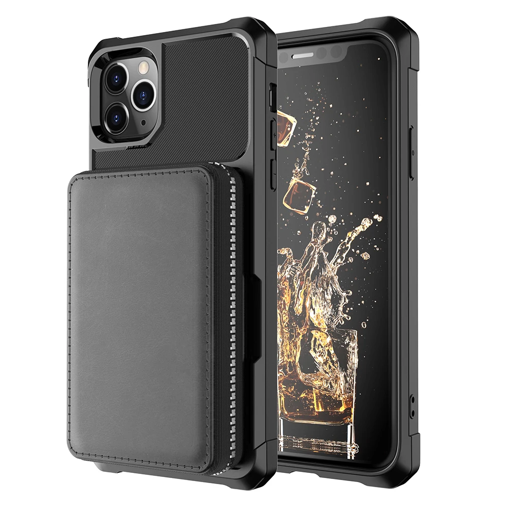 Роскошный чехол-кошелек из искусственной кожи на молнии для iPhone 11 Pro XS Чехлы для MAX XR кошелек флип-чехол с пряжкой для телефона 6 6s 7 8 Plus Fundas