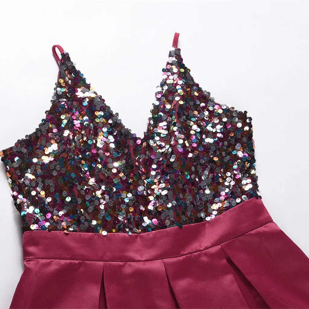 Женское платье с v-образным вырезом Vadim sequins платья без рукавов ropa mujer платье-футляр; Русалка длиной до щиколотки Vestidos De Festa D20