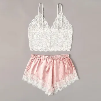 

Delicate Womens Casual Sexy Lingerie Corset Lace Underwire Racy Muslin Comfortable Sleepwear Underwear Tops+Briefs